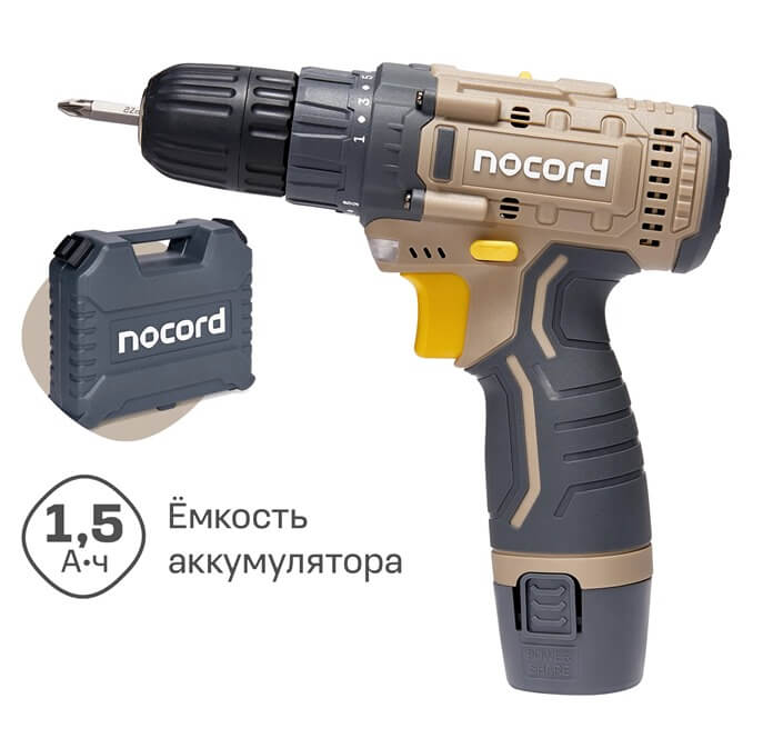 Nocord, 12В, 2х1.5 А·ч Li-Ion